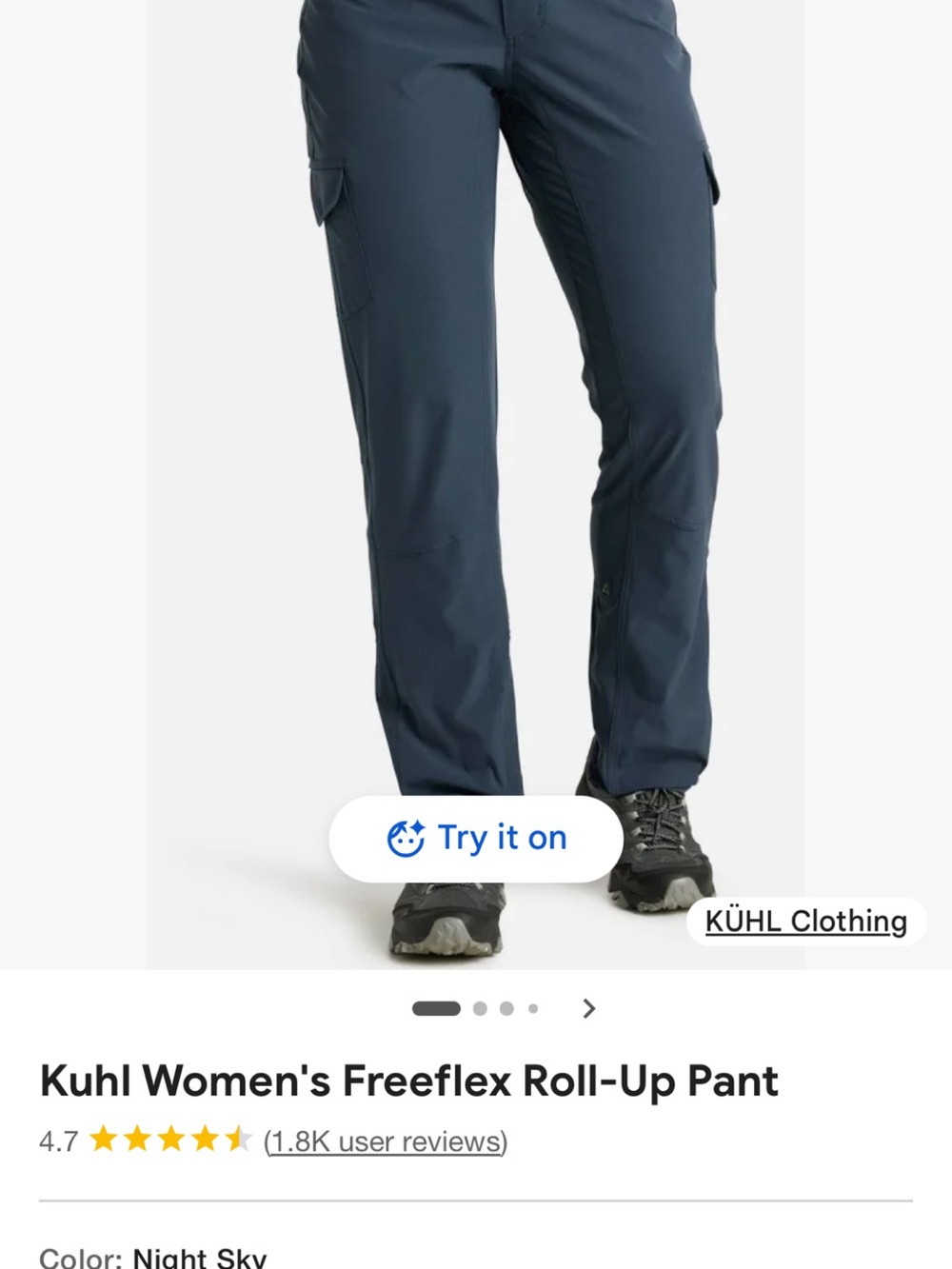 Kuhl Freeflex hiking Pants — Night Sky Blue